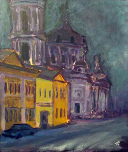 Н. Барабанов. Храм Св. Мартина - Исповедника. Акрил, холст