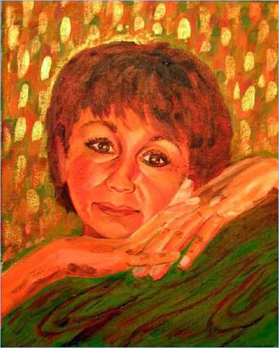 Я. Кулагина. Портрет Мамы. Акрил, холст
